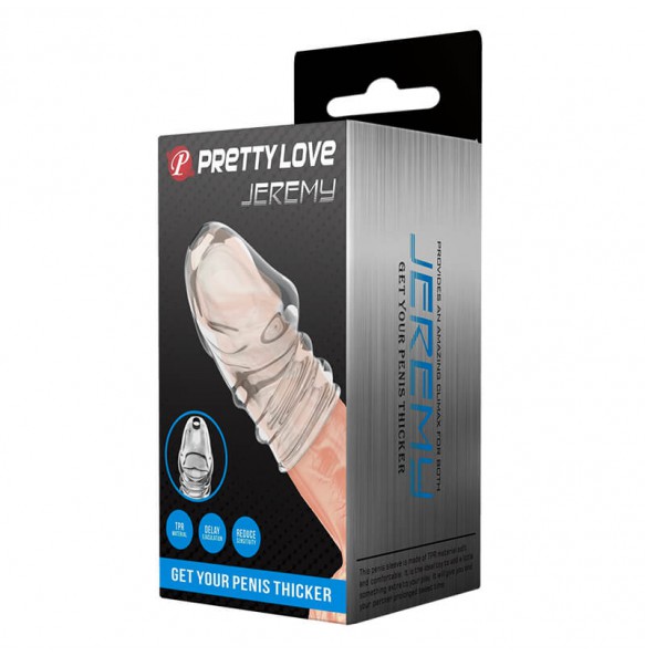 PRETTY LOVE - JEREMY Glans Penis Sleeve (Transparent)